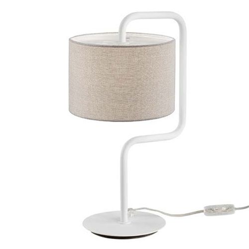 Lampe À Poser Morfeo Abat-Jour Tissu Crème