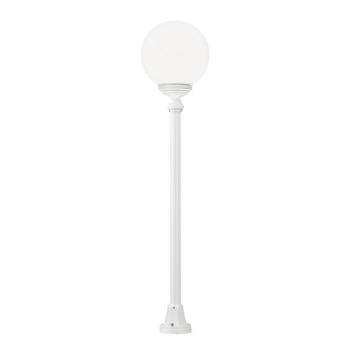 Borne Lumineuse 1132 À Abat-Jour Sphérique, Blanc