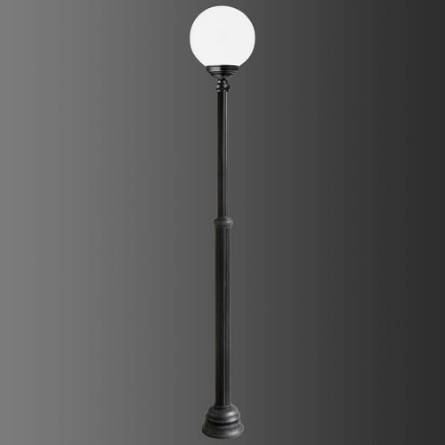 Lampadaire DExtérieur 1143, À 1 Lampe, Noir/Blanc