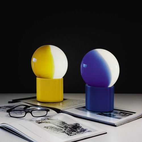 Martinelli Luce Pulce Lampe À Poser, Bleue