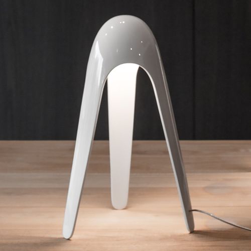 Martinelli Luce Cyborg Lampe À Poser Led, Blanche