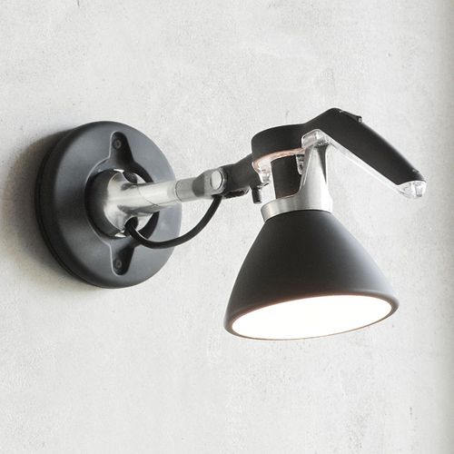 Luceplan Fortebraccio Spot Mural Ø 11 Cm, Noir