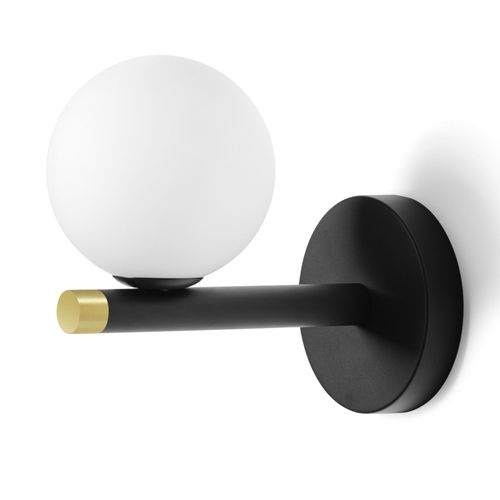 Applique Pomì Avec Sphère De Verre Blanc