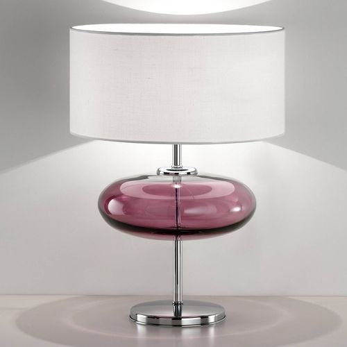 Lampe À Poser Show Elisse 62 Cm Élément Verre Rose