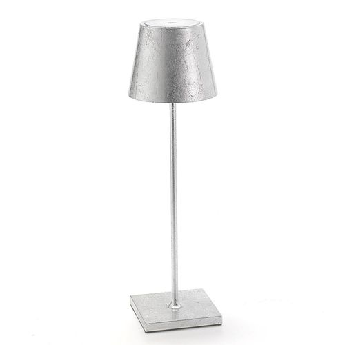 Lampe Table Led Poldina Batterie, Mobile, Argenté