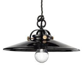Suspension Edoardo En Céramique Noire, 31 Cm