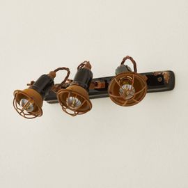 Applique C1677/1 Avec Corbeille, 3 Lampes, Noire