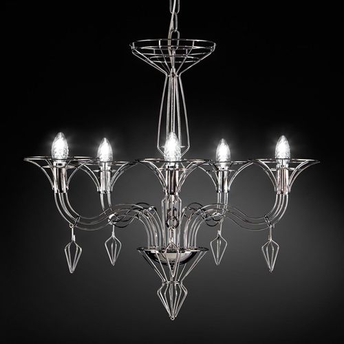 Lustre Dedalo À 5 Lampes Chromé