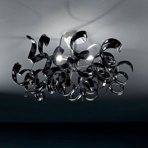 Plafonnier Moderne Astro, 3 Lampes, Noir