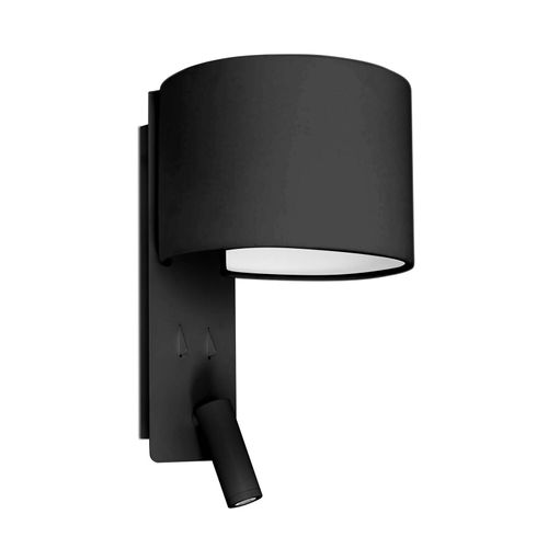 Applique Fold Avec Liseuse Led, Noire