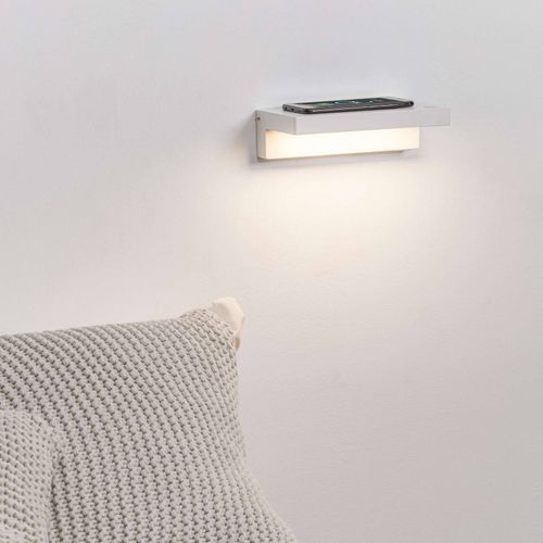 Applique Led Well, Chargeur Usb+Wireless, Blanche
