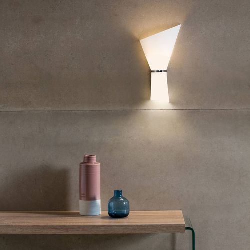 Applique Perla À 2 Lampes, Opale/Chromée