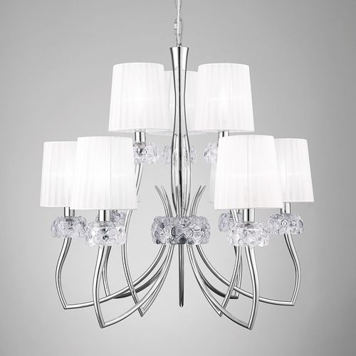 Élégant Lustre Textile Lara À 9 Lampes