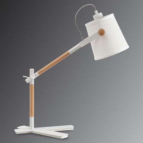Lampe À Poser En Bois Et Tissu Nordica