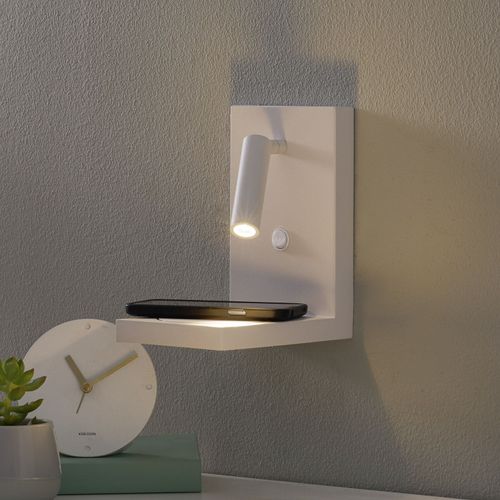 Applique Led Zanzibar Avec Liseuse, Blanche