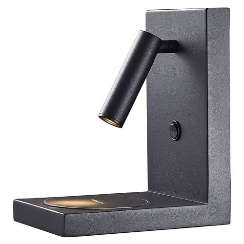 Applique Led Zanzibar Avec Liseuse, Noire