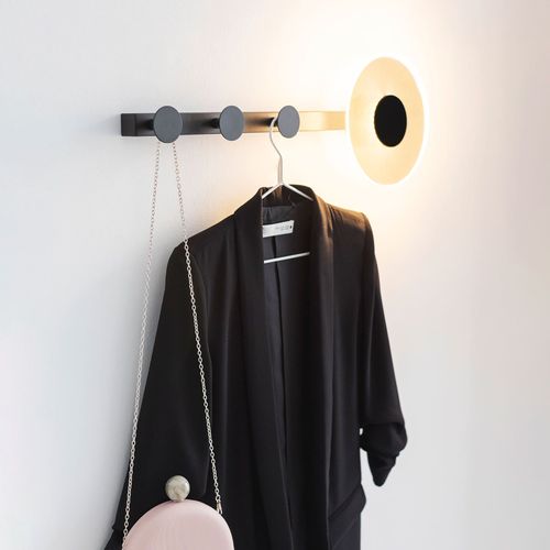 Applique Led Venus, Avec Porte-Manteaux, Noire