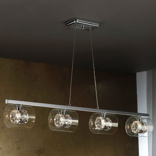 Suspension Led Flash Avec Anneaux En Cristal