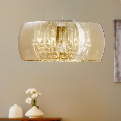 Suspension Led Argos Avec Gouttes Cristal Ø 50 Cm