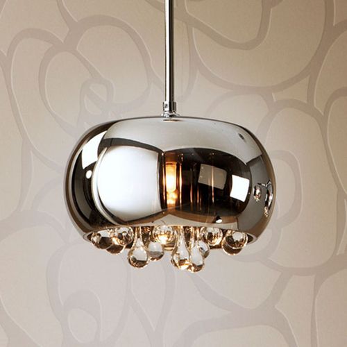 Suspension Led Argos Avec Gouttes Cristal Ø 22 Cm