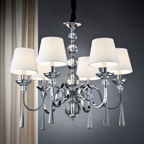 Suspension Cristal Mercury Ii À 6 Lampes