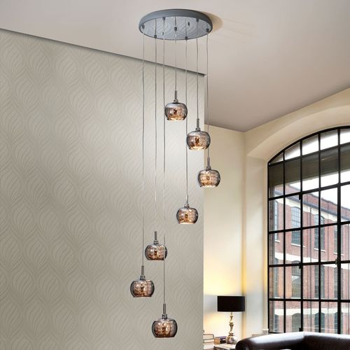Suspension Led Arian Avec Cristaux À 7 Lampes