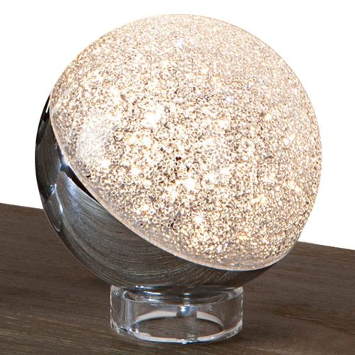 Lampe À Poser Led Sphere, Chromé, Ø 12 Cm