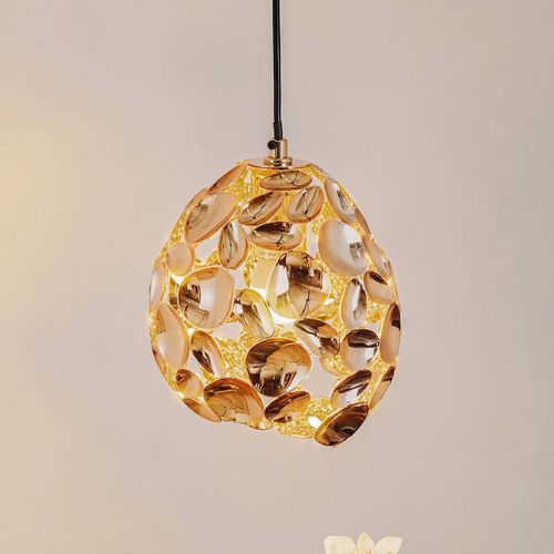 Suspension Led Narisa Ø 18 Cm Doré Rosé/Brune