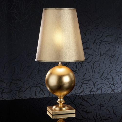 Lampe À Poser Dorée Terra, Hauteur 60 Cm