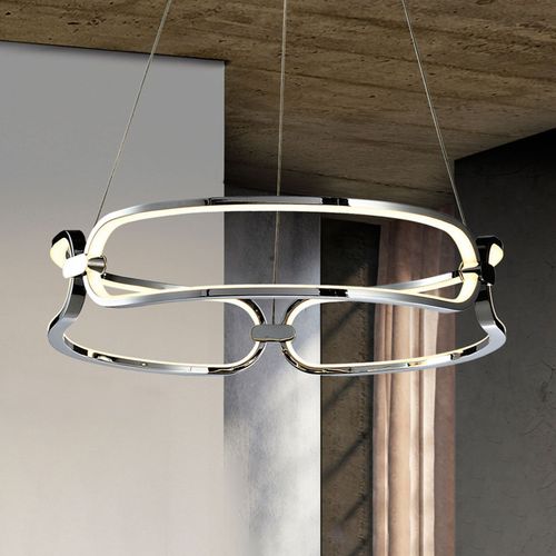 Suspension Led Colette, À 3 Lampes, Chromée