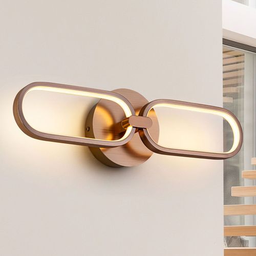 Applique Led Colette, À 2 Lampes, Rosée-Dorée