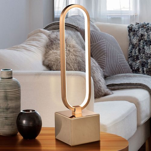 Lampe À Poser Led Colette, Beau Design Doré Rosé