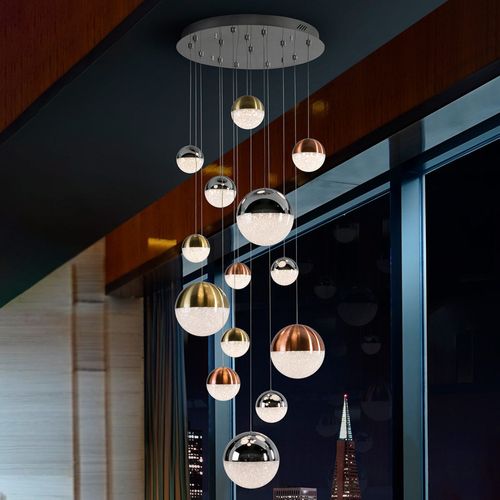 Suspension Led Sphere Multicolore 14 Lampes, App