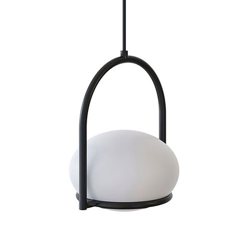 Leds-C4 Coco Single Suspension, Noire/Blanche
