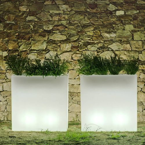 Newgarden Junco Pot Led Rectangle Solaire+Batterie