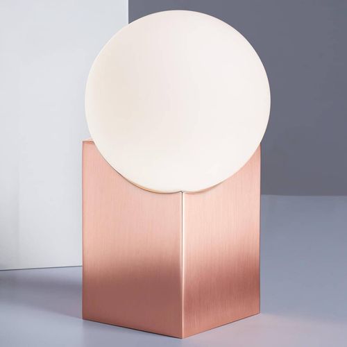Lampe À Poser Cub 17,5 Cm Cuivre