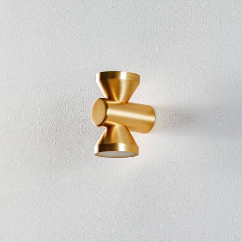 Applique Led Key À Deux Lampes, Dorée Mate