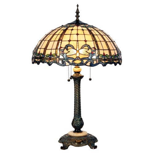 Très Belle Lampe De Table Atlantis, Style Tiffany