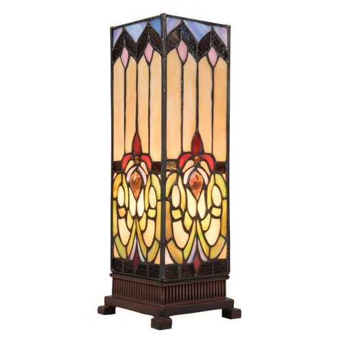 Lampe À Poser 5906 Abat-Jour En Verre Multicolore