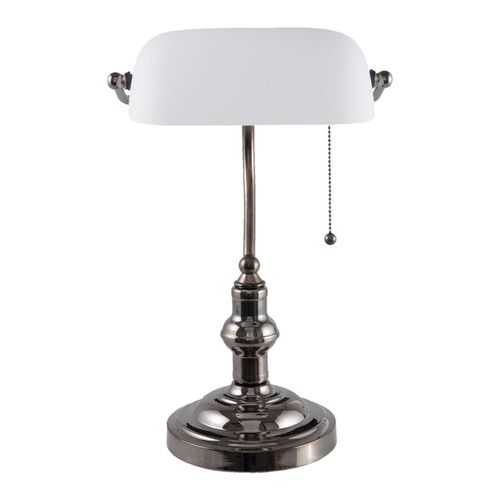 Lampe De Bureau 5100w Abat-Jour En Verre Blanc