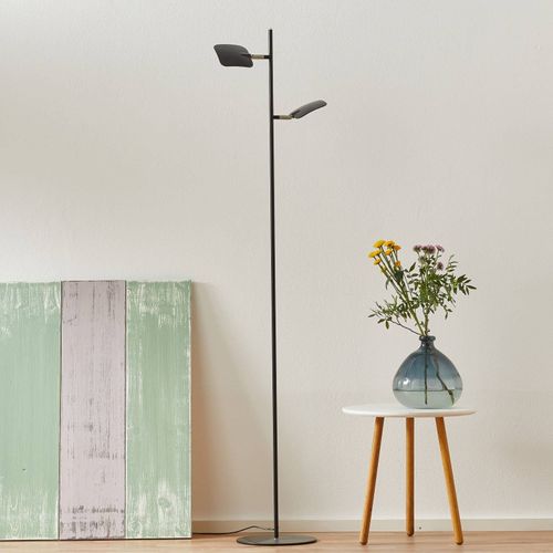 Lampadaire Led Raggio À 2 Lampes, Noir