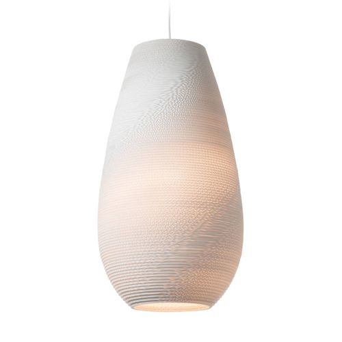 Suspension Drop Pendant White 36 Cm