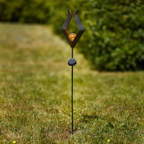Lampe Sur Piquet Led Solaire 48702 Sphère En Verre