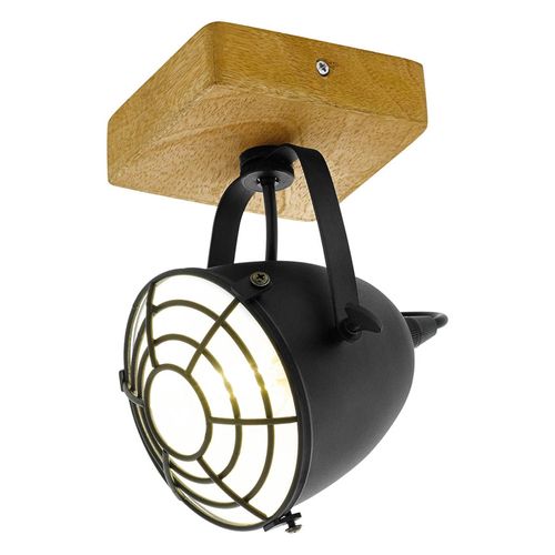 Spot Pour Plafond Gatebeck, Bois Et Métal, 1 Lampe