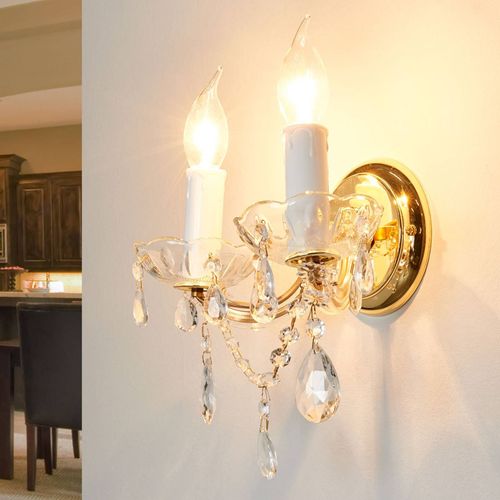 Applique Dolores Aspect Cristal À 2 Lampes