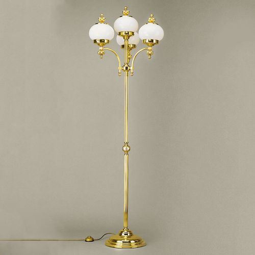 Lampadaire Delia À 4 Lampes, Laiton Poli