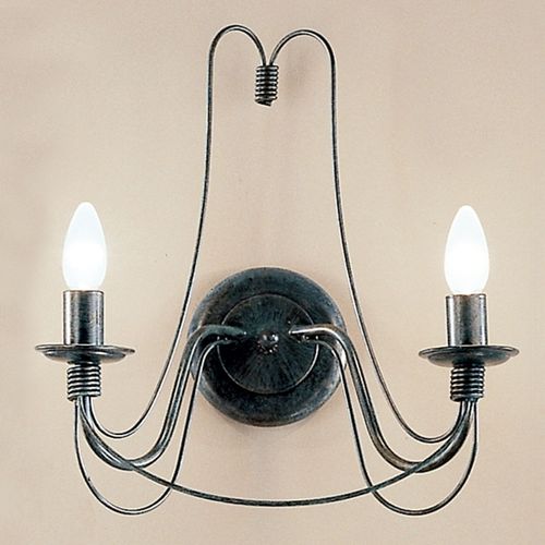 Applique Clara Rustique À 2 Lampes
