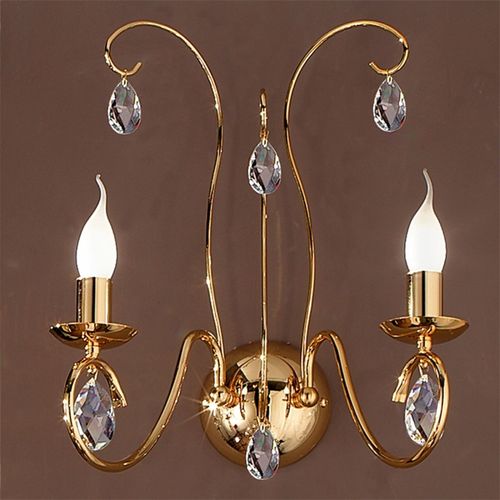Applique Gracile Fioretto 2 Ampoules, Doré