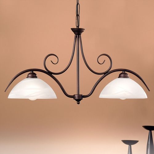 Suspension Jana 2 Lum. Avec Verre Albâtre