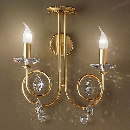 Applique Violetta À 2 Ampoules, Doré